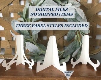 Easel SVG Template: 3 DIY Card Stock Display Styles (Digital Files)