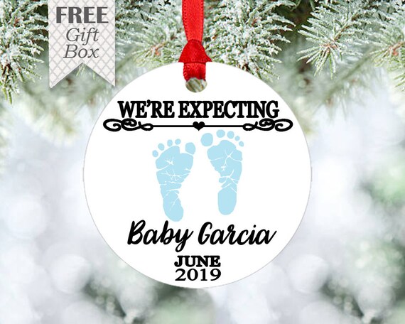 expecting baby christmas ornament