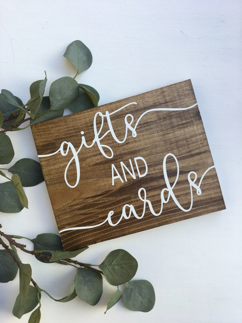 Gifts & Cards Sign Rustic Wood Sign Rustic Wedding Sign Etsy