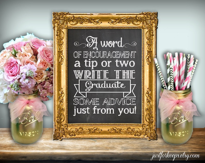 Graduation Advice Chalkboard Printable 8x10 PDF DIY Rustic - Etsy