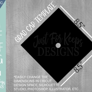 Graduation Cap SVG, Grad Cap Template, DIY Graduation Cap, Cutting Files For Graduation, Blank Graduation Cap Topper, PDF, png, dxf, jpg image 1