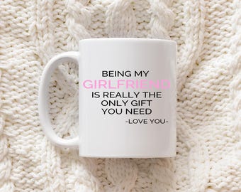 Caneca engraçada para namorada – Presente romântico para ela, Caneca "Eu te amo"