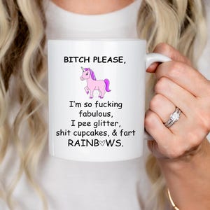 Mok Bitch Please – grappige vloekende mok, fantastische mok glittergrap, onbeleefd cadeau voor haar, brutale mok, mok met gewaagde statement, sarcastische mok voor vrouwen