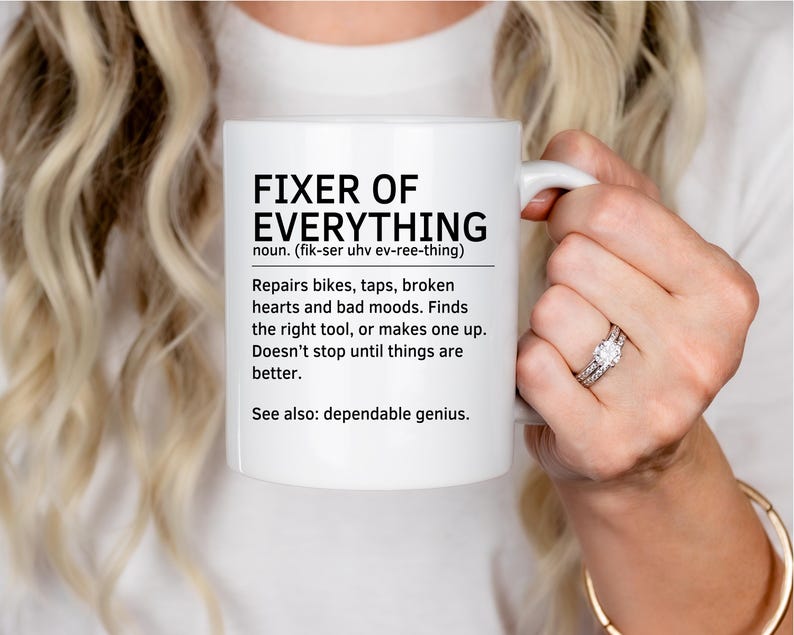 Fixer of Everything Mug – DIY Dad Gift, Handmade 11oz Ceramic image 2