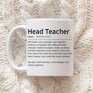 Head Teacher Definition Mug, Funny Teacher Gift