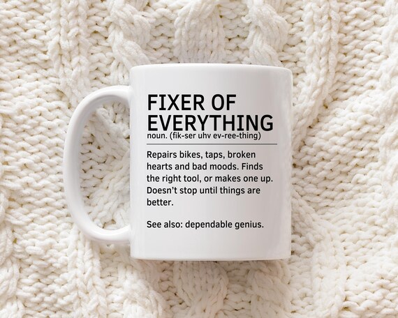 Fixer of Everything Mug – DIY Dad Gift, Handmade 11oz Ceramic