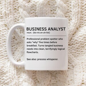 Kubek dla analityka biznesowego – prezent dla osoby rozwiązującej problemy, ceramiczny, 11 uncji