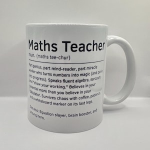 Mathe-Lehrer-Definitions-Tasse, lustiges Lehrer Geschenk