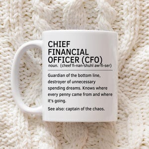 Chief Financial Officer Definition Mug - Handmade Ceramic CFO Gift