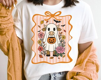 Cow Ghost Halloween PNG: Spooky Farmhouse Clipart (Digital Download)