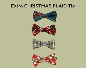 ADD ON. Extra Christmas PLAID Tie or Bowtie for the Oh Snap outfits.