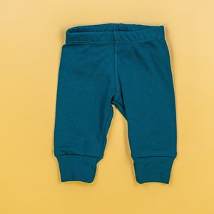 Deep Teal  Baby Pants. Newborn Basics. Handmade Simple Classic. Infant. Baby Boy Pants. Baby Clothes. Baby Girl. NB 3m 6m 9m 12m 18m