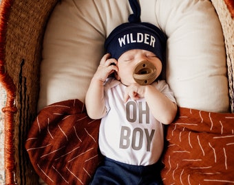 Baby Boy Coming Home Outfit. Oh Boy. Newborn Boy Coming Home Outfit. Baby Boy Clothes. Personalized Newborn Outfit. Baby Boy Outfits