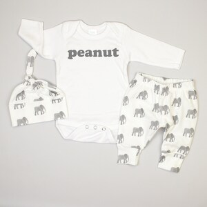 baby boy elephant coming home outfit