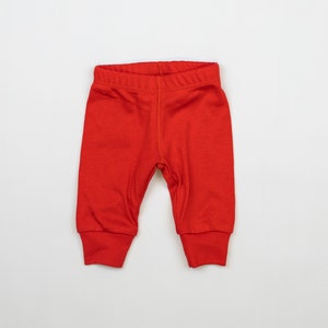 Carter's Leggings: Red Solid Bottoms - Size 6 Month