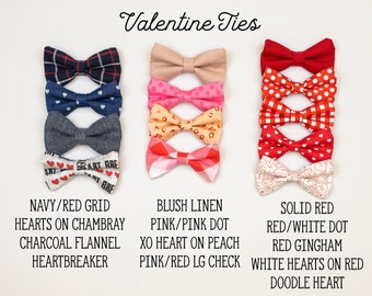 Extra VALENTINE baby tie. Cuddle Sleep Dream snap on tie, not a standalone bowtie or necktie. Newborn, baby, infant, toddler boys. Bow Tie