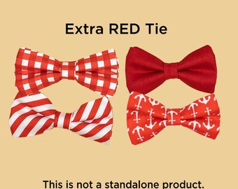 Extra RED baby tie. Cuddle Sleep Dream snap on tie, not a standalone bowtie or necktie. Newborn, baby, infant, toddler boys. Bow Tie