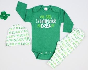 Baby Boy Girl Long Sleeved Coveralls Irish St Patricks Day Kid Pajamas Baby Boy Girl Long Sleeved Coveralls Irish St Patricks Day Kid Pajamas