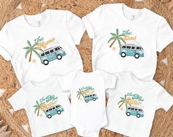 The Big One First Birthday Matching Family Shirts, Mom of the Birthday Boy,  Surfing Birthday Shirt, Beach Van, Dad, Brother, Sister, Wave