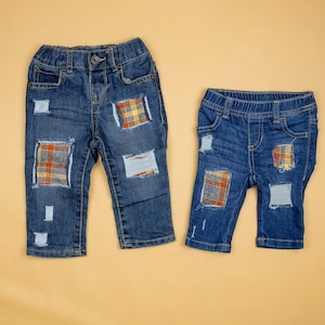 Destroyed Jeans for Toddlers. ORANGE & CREAM. Baby Boy Denim. Infant, Toddler. 3m, 6m, 9m, 12m, 18m, 24m, 2t, 3t, 4t, 5t