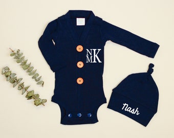 personalised baby cardigan