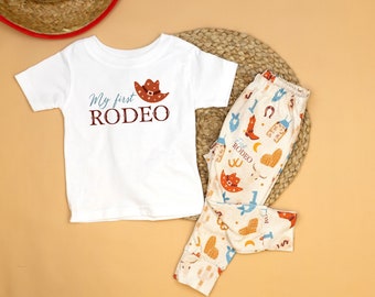 My First Rodeo Birthday Shirt, Cowboy Birthday Outfit, Western Birthday, Cow Birthday, 1st Birthday Outfit for Baby Boy, Blue, Pants