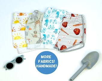 Pantalones cortos para bebé niño, pantalones cortos para niño pequeño, ropa de verano, pantalones cortos para niños, recién nacido, bebé, tropical, sol, abejas, donut, olas, pulpo