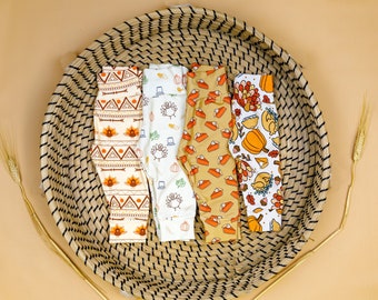 Pantalones de Acción de Gracias para bebé. Leggings y joggers. Pantalones de otoño para niño, leggings para niña, unisex. Pavo, dinosaurio, pastel de calabaza.