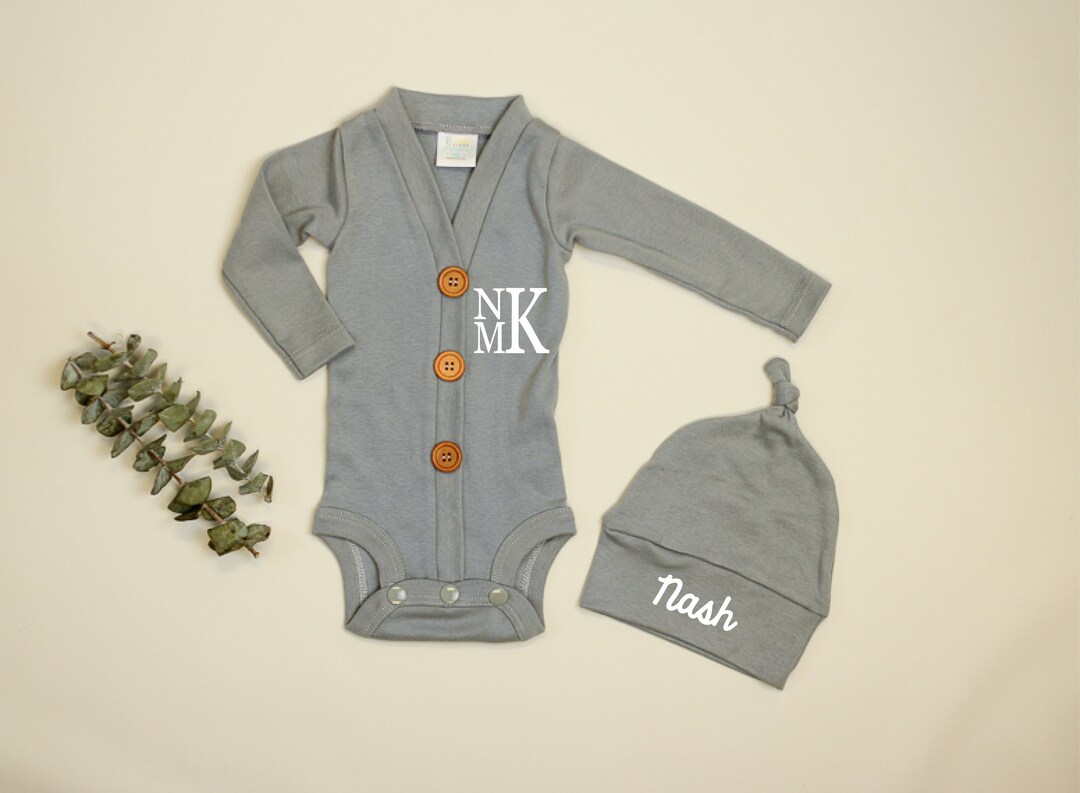 Monogrammed Baby Boy Clothes Monogrammed Baby Boy Coming Home Etsy