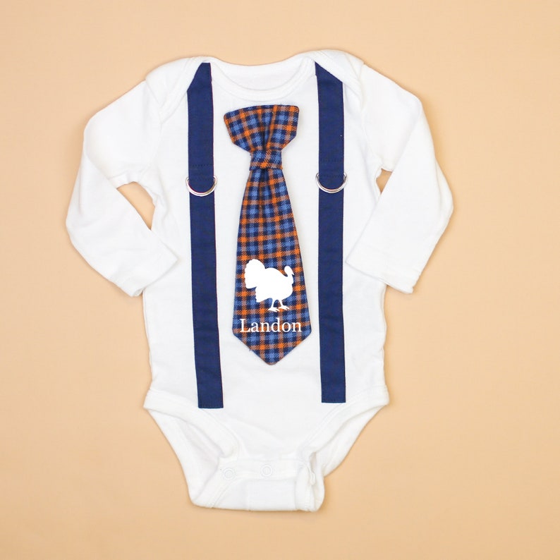 Boys First Thanksgiving Outfit. Personalized Name. Newborn Boy Etsy