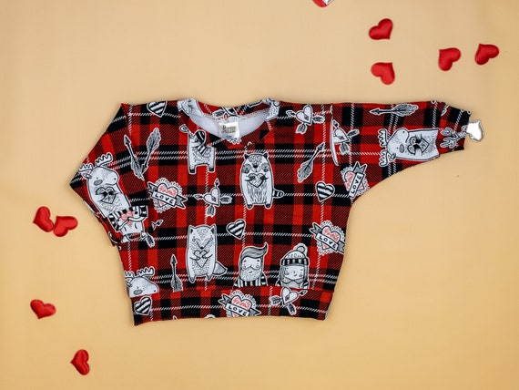 Baby Boy Valentine Oversize Shirt. Wilderness Plaid, Baby Boy or Toddler Boy Handmade Shirt. Il_570xn