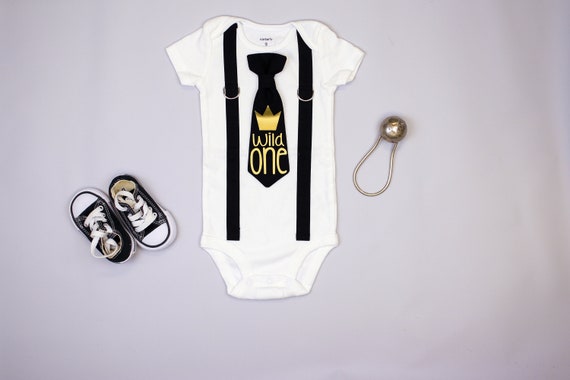 Wild One Birthday Shirt. Baby Boy 1st Birthday. . Wild One Boy. Birthday Shirt. Birthday Tie. Black Gold. Boho Birthday Thing. Il_570xn