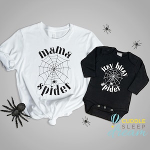 Mommy and Me Halloween Shirts, Mom Son Matching, Itsy Bitsy Spider, Newborn Girl, Baby Halloween Outfit, Women&#39;s Tshirt, Baby Bodysuit