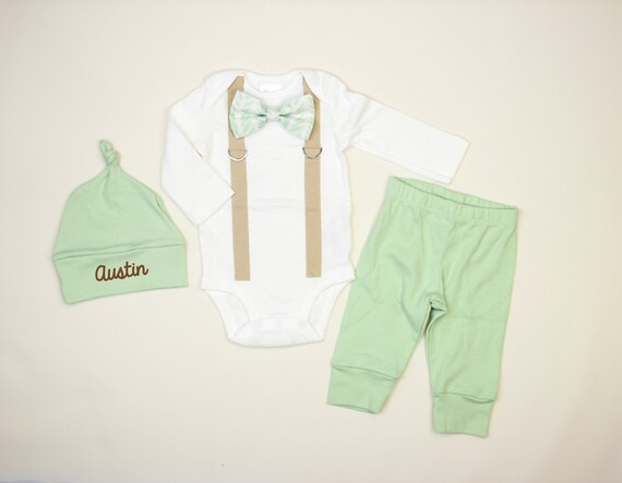 newborn boy bow tie outfit
