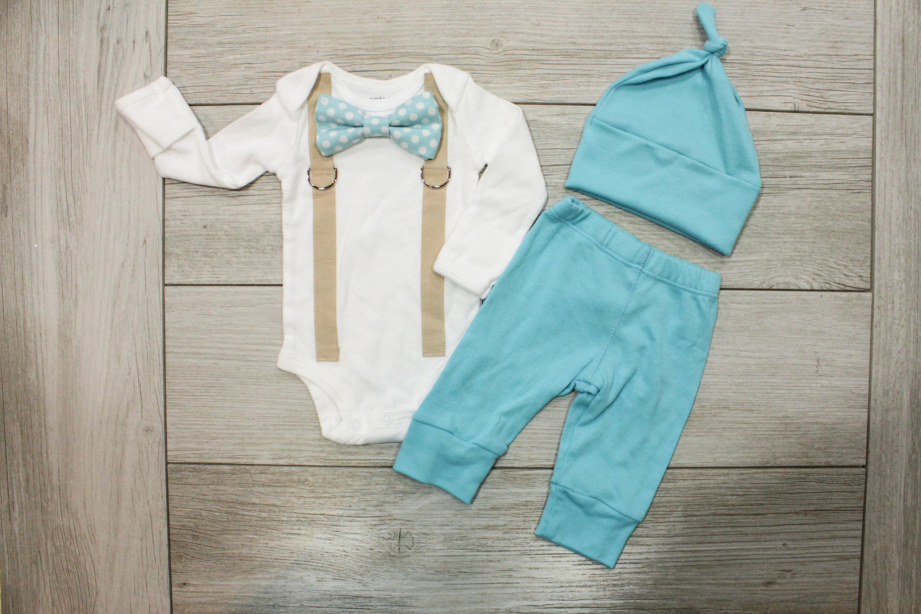 baby boy suspender bow tie outfit