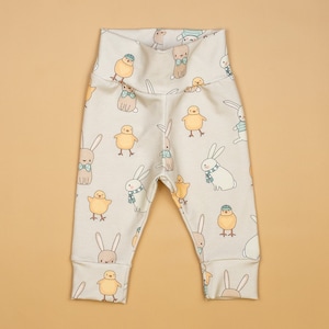 Chicks & Bunnies Leggings. Baby Boy Easter Pants. Baby Pants. Newborn. Baby Boy, baby girl, unisex leggings, gender neutral