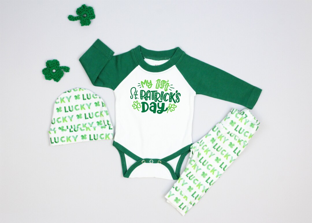 baby boy first st paddys day outfit