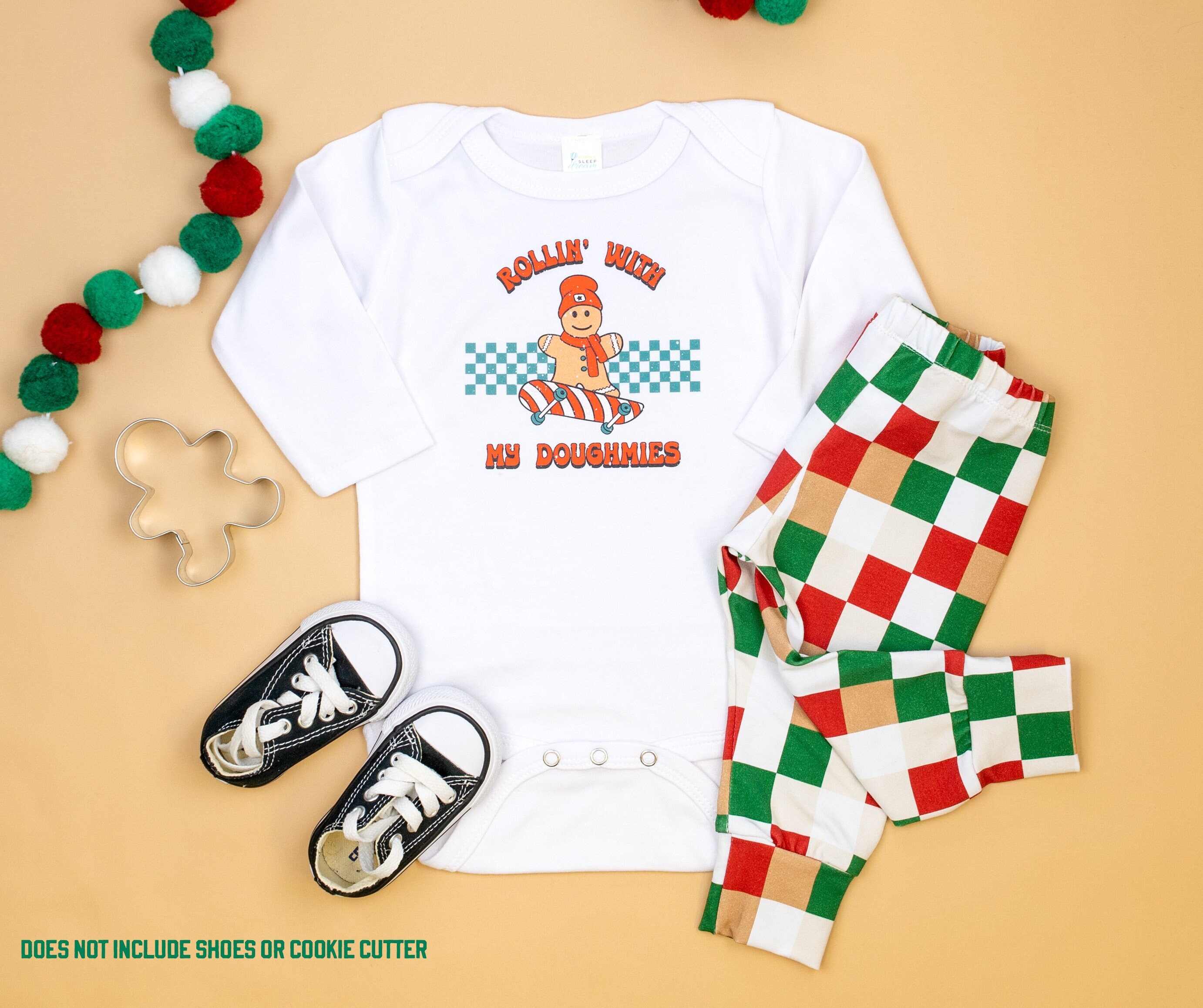 Ensemble 2 Pièces Noël Bébé Garçon - T-shirt Gentleman Et Pantalon - Motif Dessin Animé