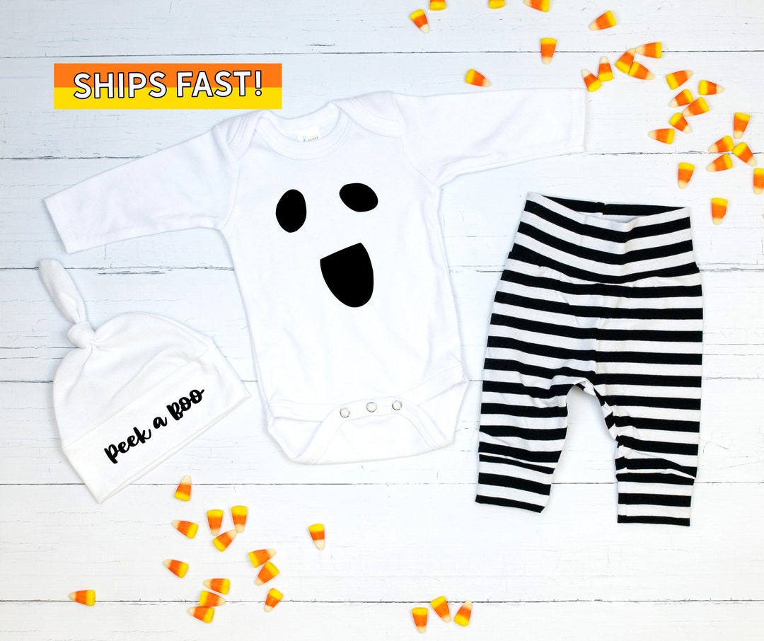 Baby Boy Ghost Costume. Newborn Boy Halloween Costume. Peek a Etsy