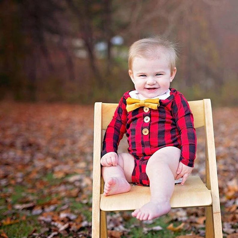 Buffalo Plaid Cardigan. Baby Boy Christmas Outfit. Buffalo Plaid Baby Outfit. Newborn Boy. Baby Lumberjack. 1st First Christmas. Moose. image 6