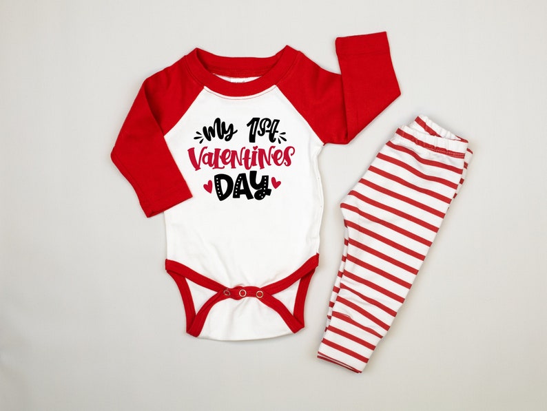 1st Valentine's Day Outfit Baby Boy or Baby Girl Unisex Etsy