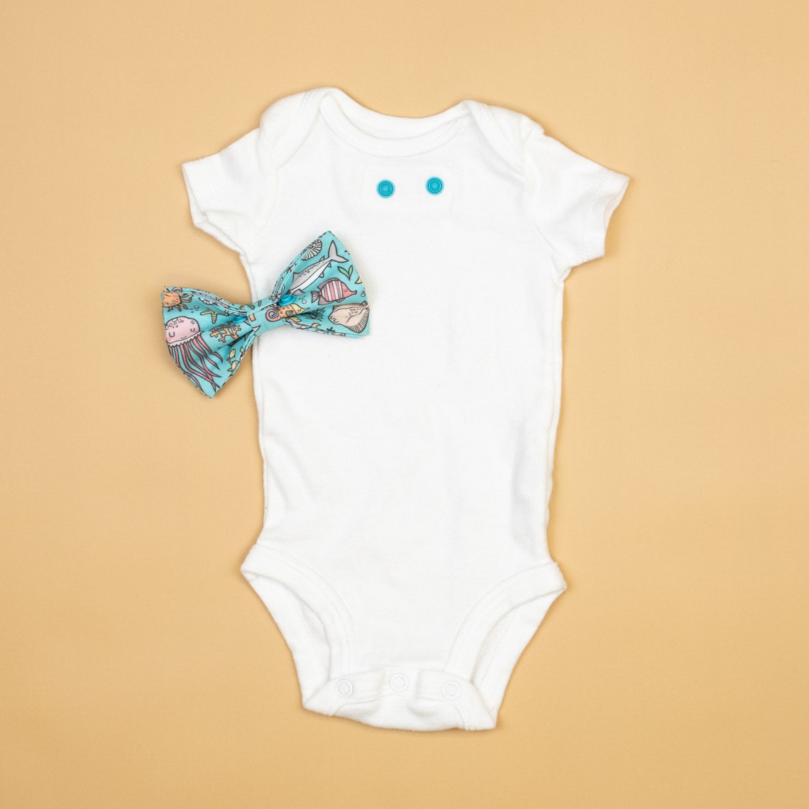 OCEAN LIFE Bow Tie Bodysuit. Baby Ties. Baby Bowties. Baby Boy Etsy