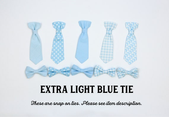 Extra BABY BLUE baby tie. Cuddle Sleep Dream snap on tie, not a standalone bowtie or necktie. Newborn, baby, infant, toddler boys. Bow Tie Il_570xn