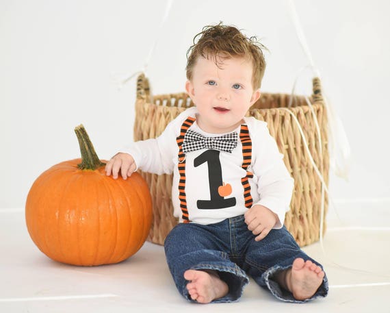 pumpkin first birthday outfit boy