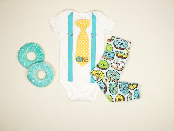 Donut 1st Birthday Outfit Boy, Donut Cake Smash Outfit Boy, Boys 1st Birthday Outfit, Donut Grow up, Baby Boy tie, donut leggings Il_570xn