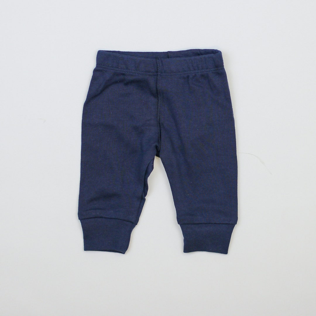 Navy Baby Pants. Baby Boy Pants. Knit Leggings. Dark Blue New Baby ...