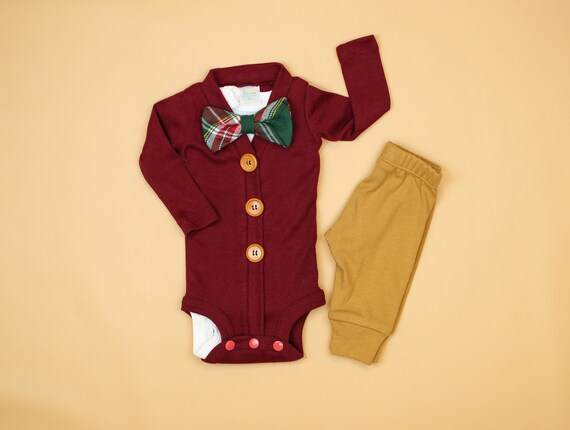 burgundy baby cardigan
