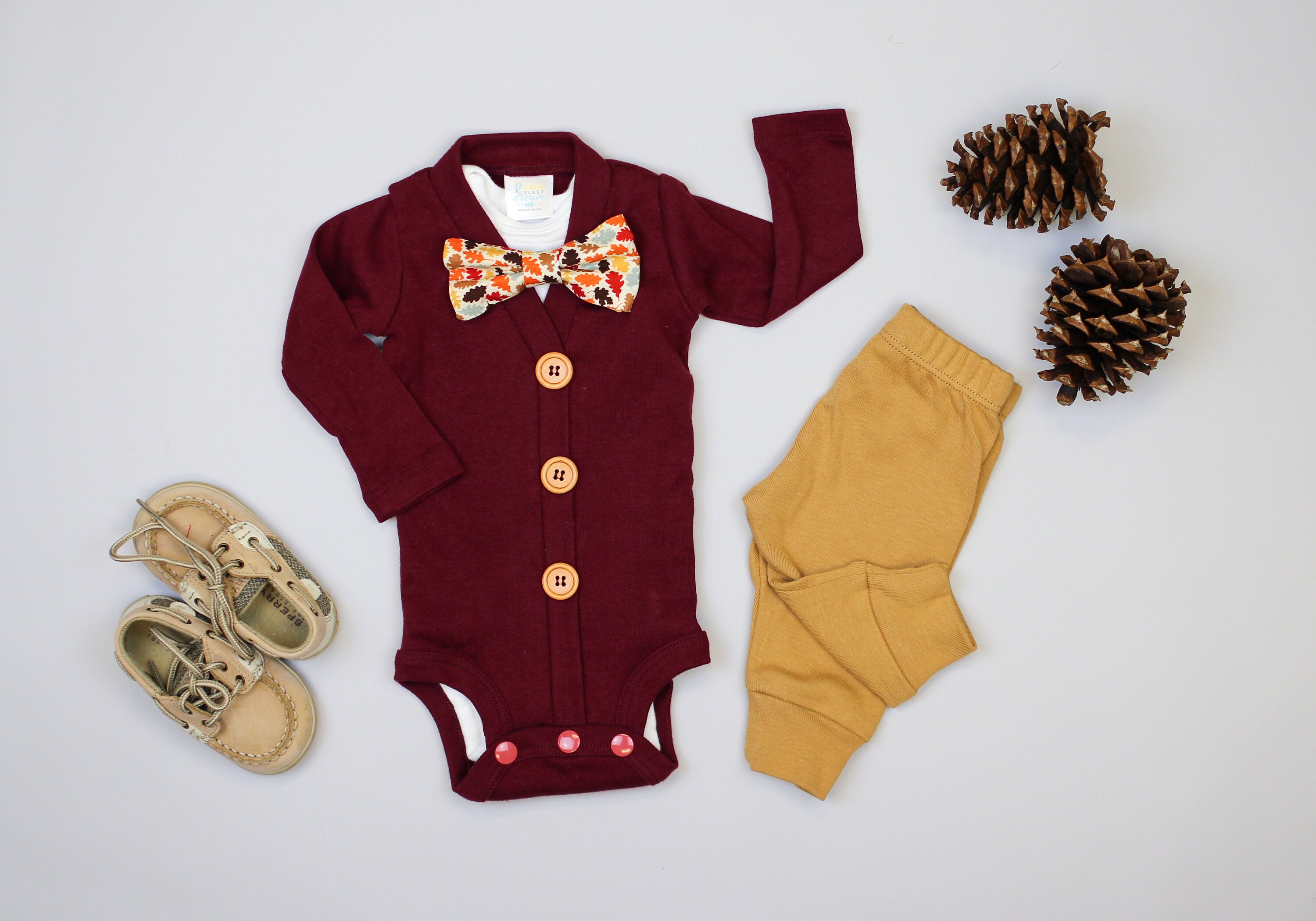 burgundy outfit for baby boy