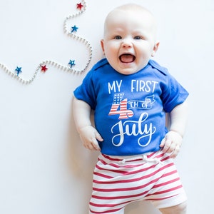 1st 4th of July Outfit Boy. My First Fourth of July. Newborn Boy. Patriotic Outfit. Red White and Blue. 4th of july boy