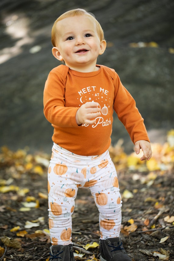 Pumpkin Leggings. Baby Boy Leggings. Baby Girl Leggings
